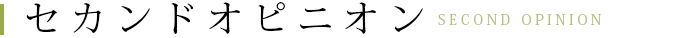 セカンドオピニオン